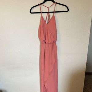 Papaya Coral Asymmetrical Dress